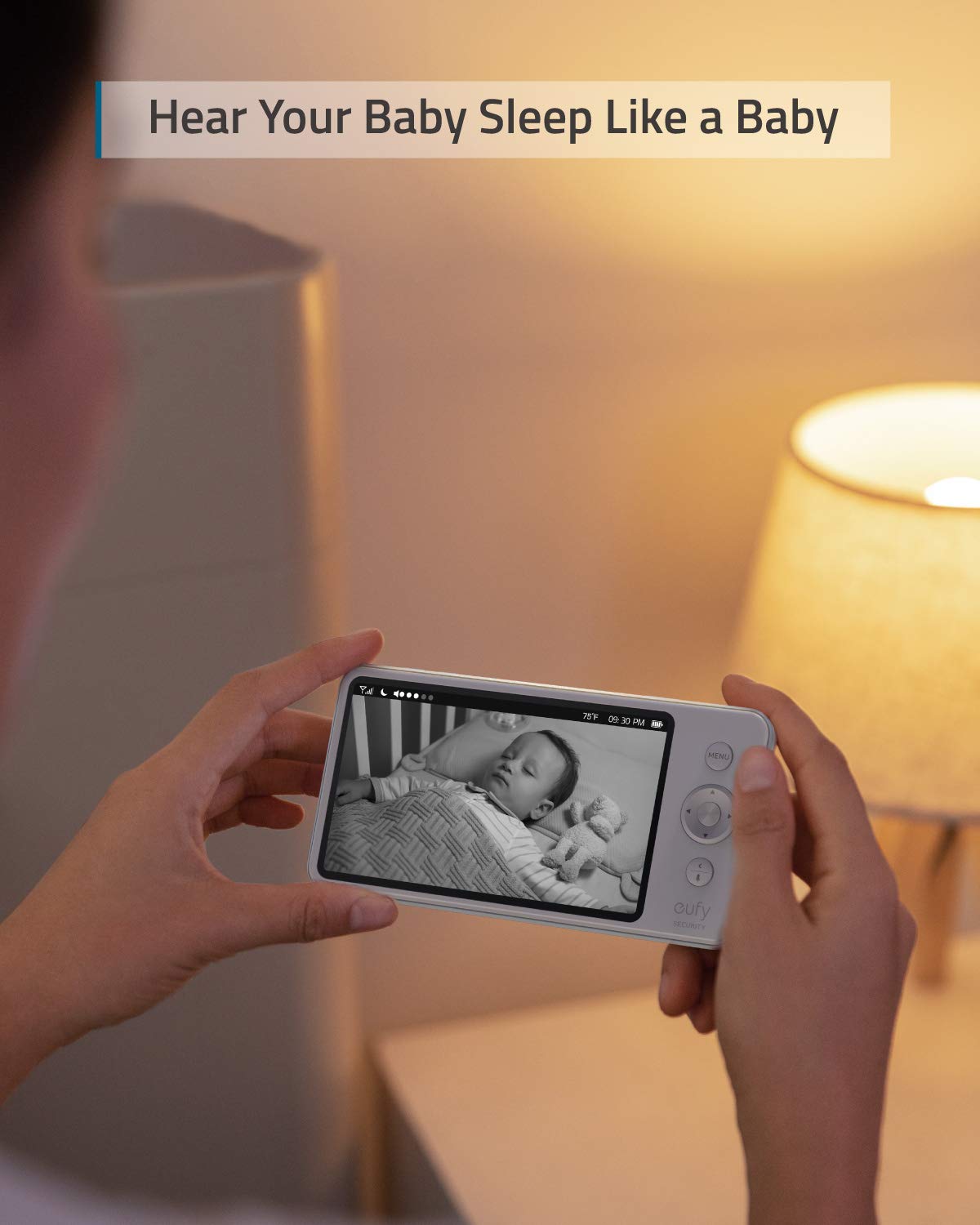 Video Baby Monitor with Camera and Audio, 2-Cam Kit, 720p HD, 5 Display, 110° Wide-Angle Lens, Night Vision P40356