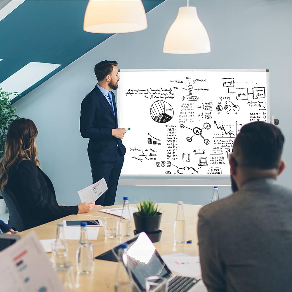 36 x 60 Inch Rolling Double Sided Magnetic Whiteboard X7712