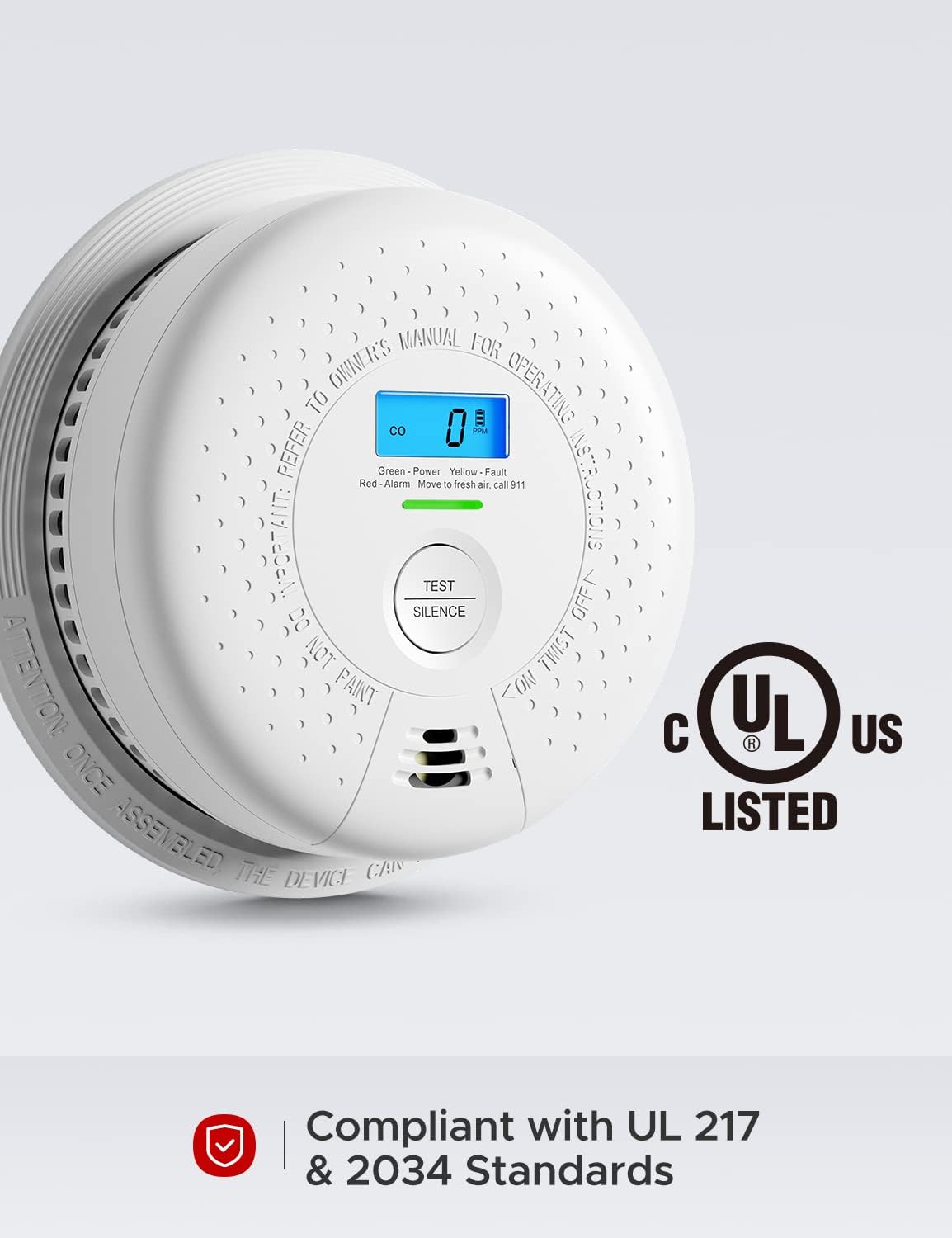 10-Year Battery Dual Sensor Smoke and Carbon Monoxide Alarm, 5-Pack K318