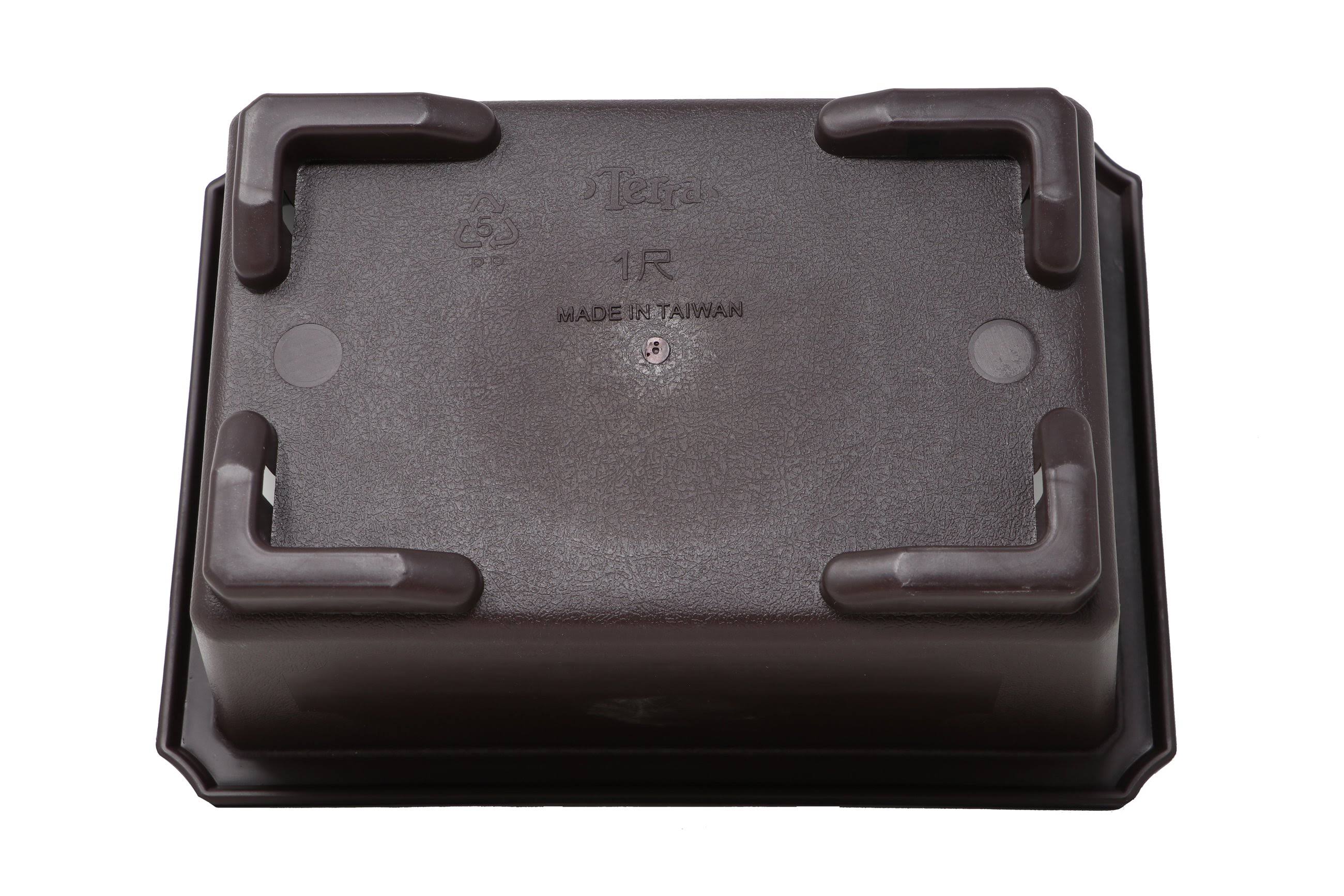 Rectangle Deep Brown Plastic Bonsai Training Pot X62487