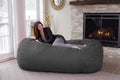 6 ft Gray Memory Foam Bean Bag Chair X616