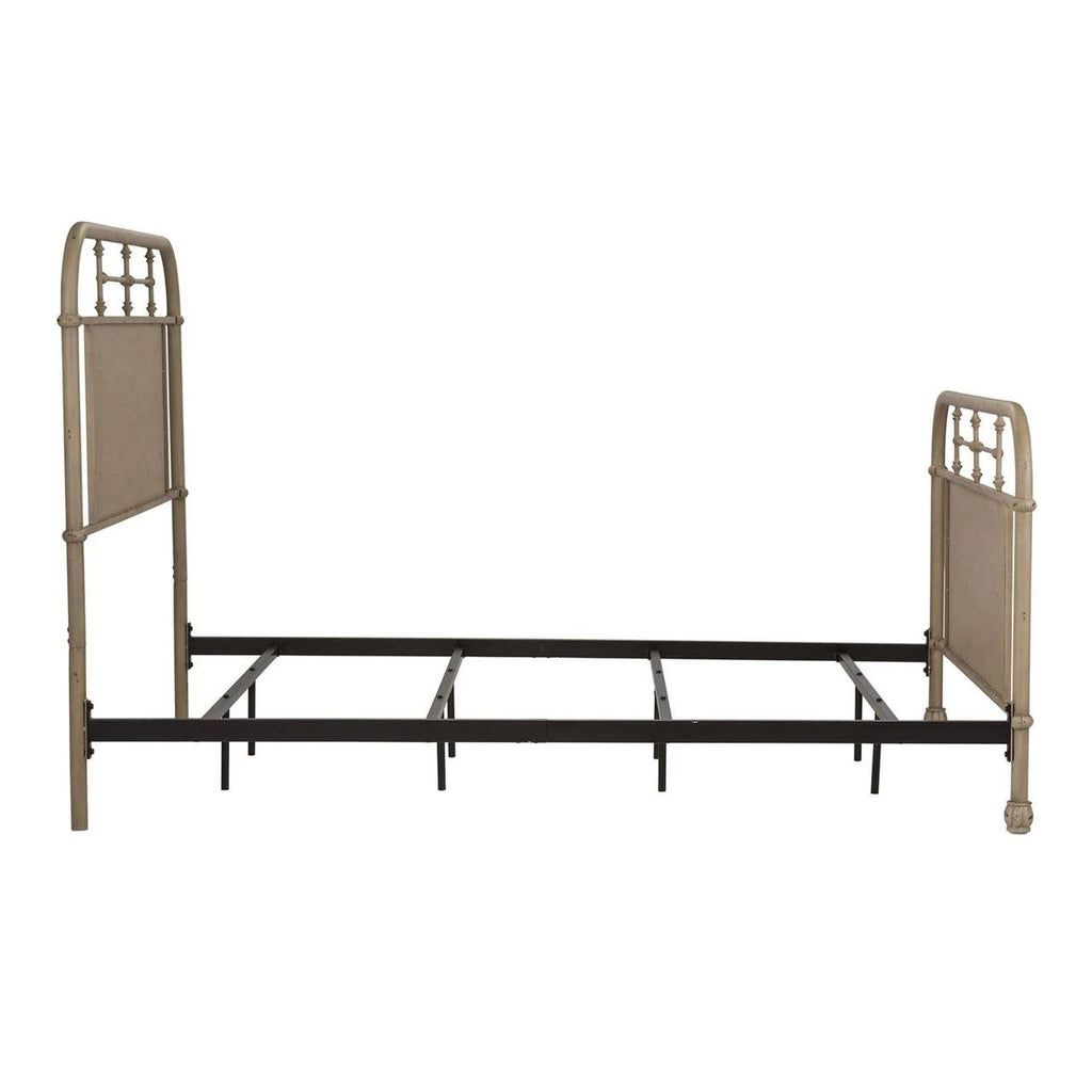 Cream Metal Bed R964