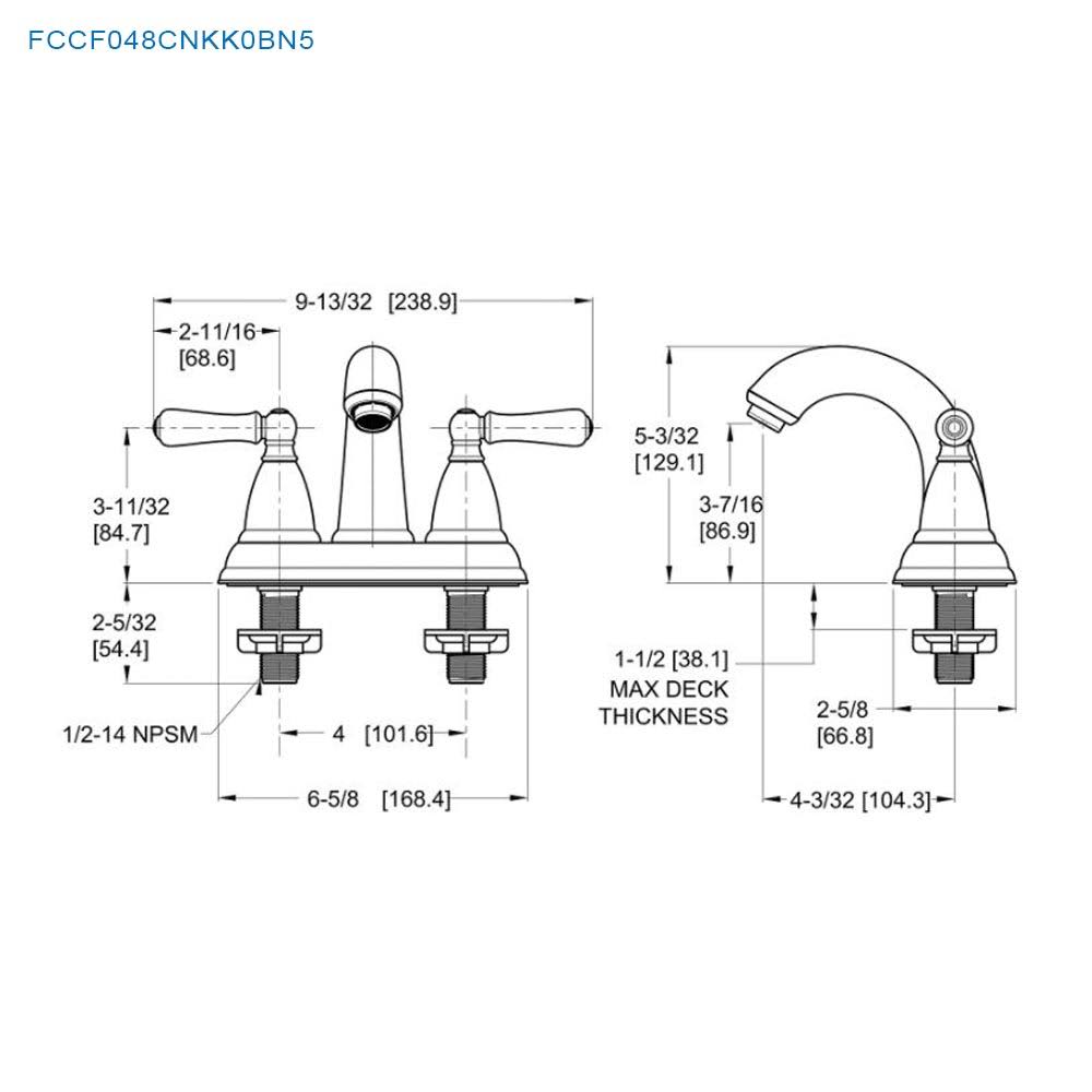 Brushed Nickel 2-Handle Bathroom Faucet F34732