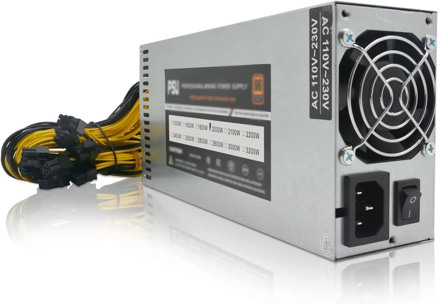2000W 2U Single Channel Power Supply for 8 GPU P1204
