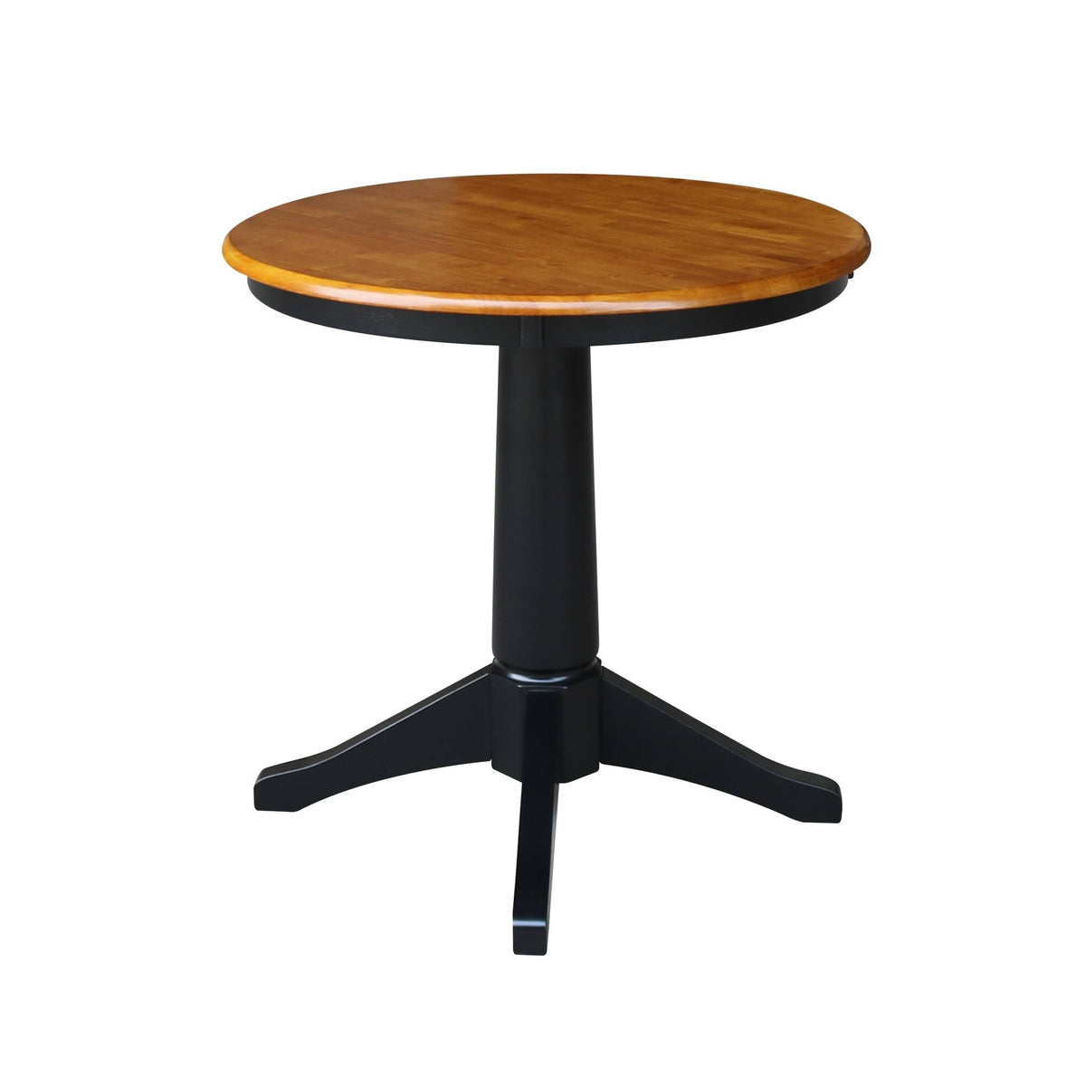 Espresso Round Top Pedestal Table with 2 Chairs D8443