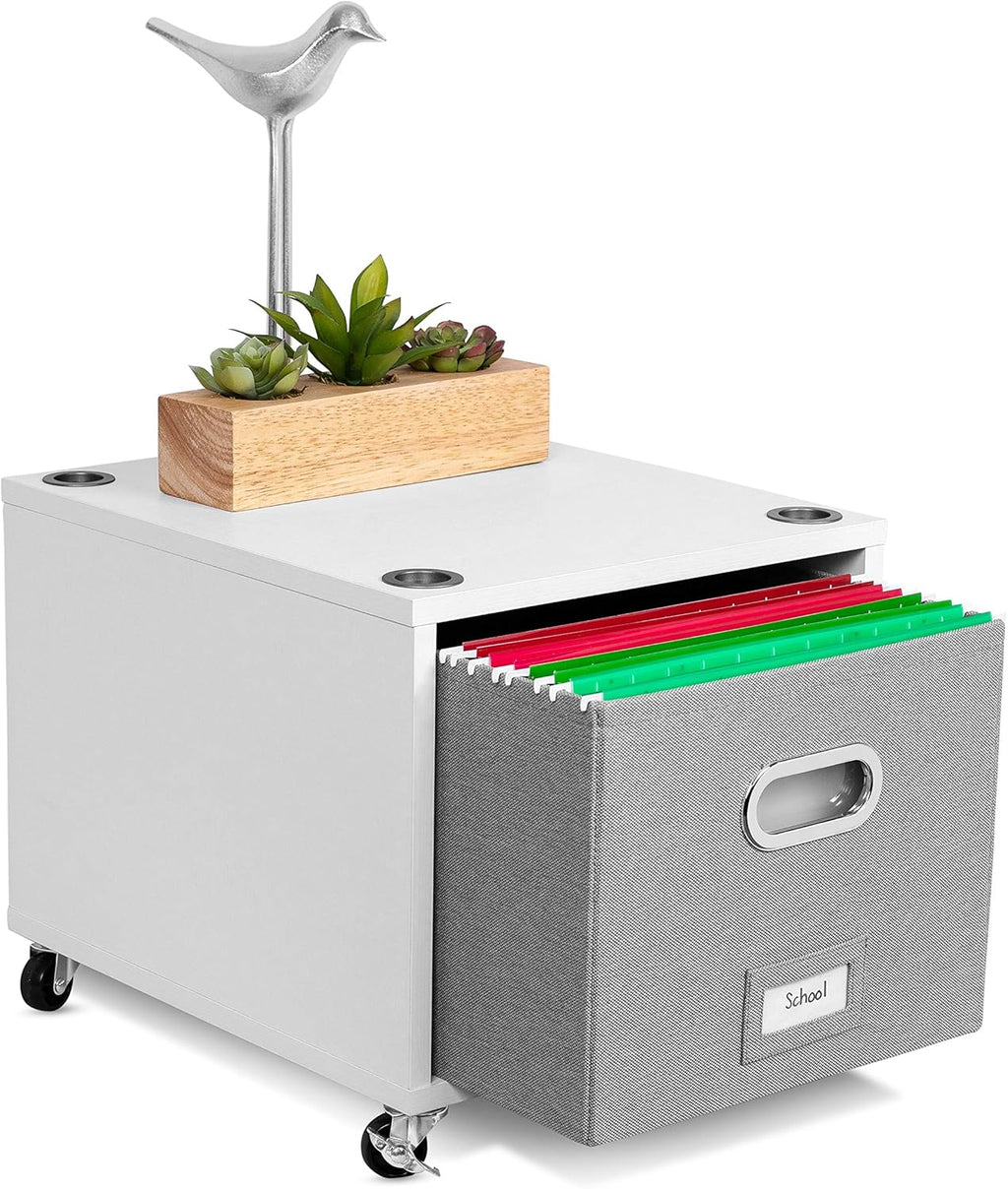 Rolling File Cabinet with 1 Lateral Drawer Q5919