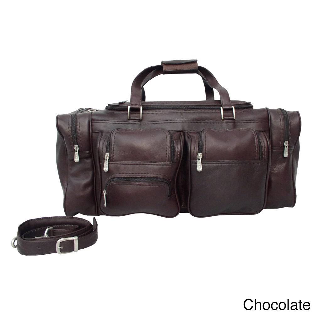 Saddle Leather Duffel with Pockets R8036