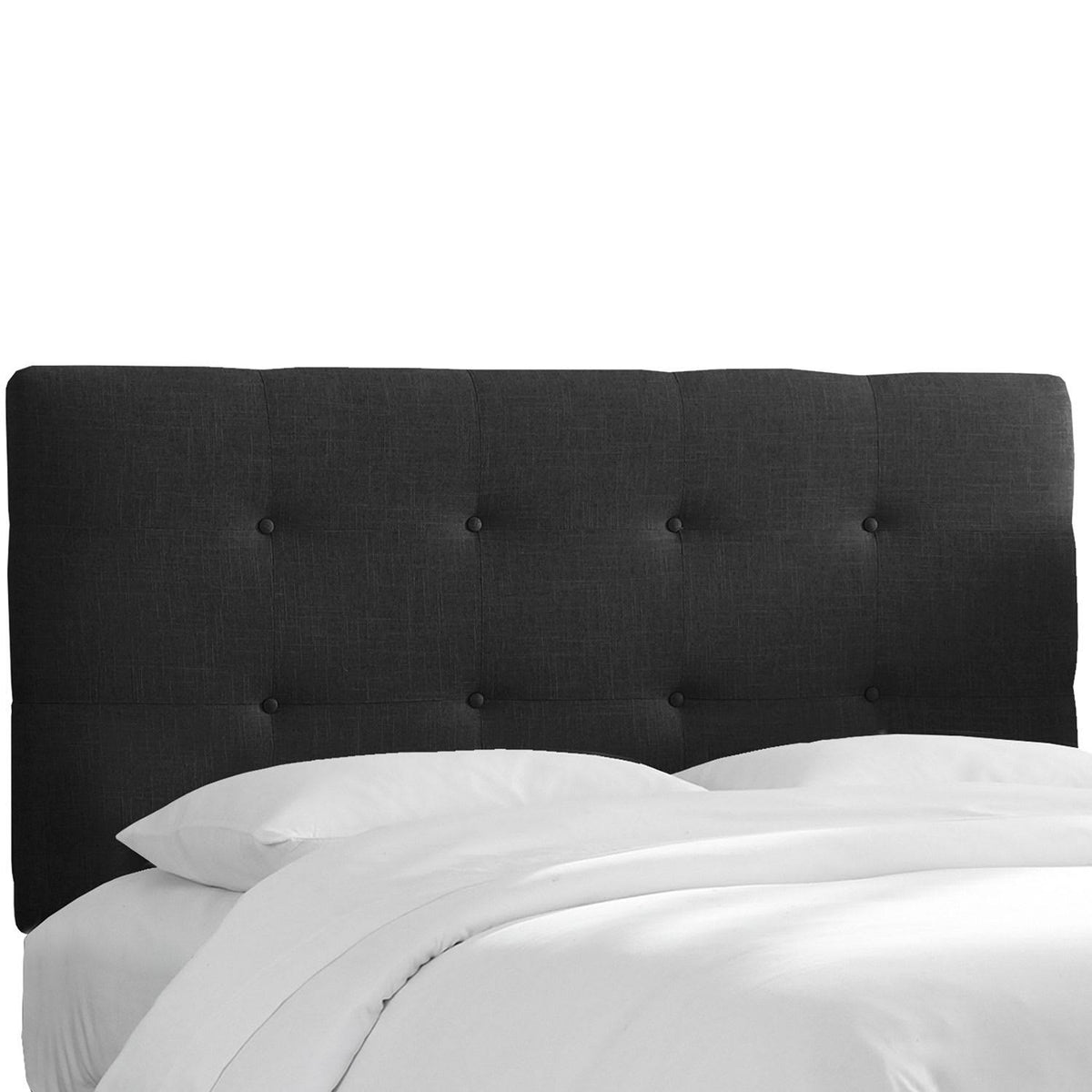 Tufted Headboard in Linen Black Queen G98782
