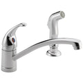 Chrome Single Handle Kitchen Faucet with Side Spray J1177