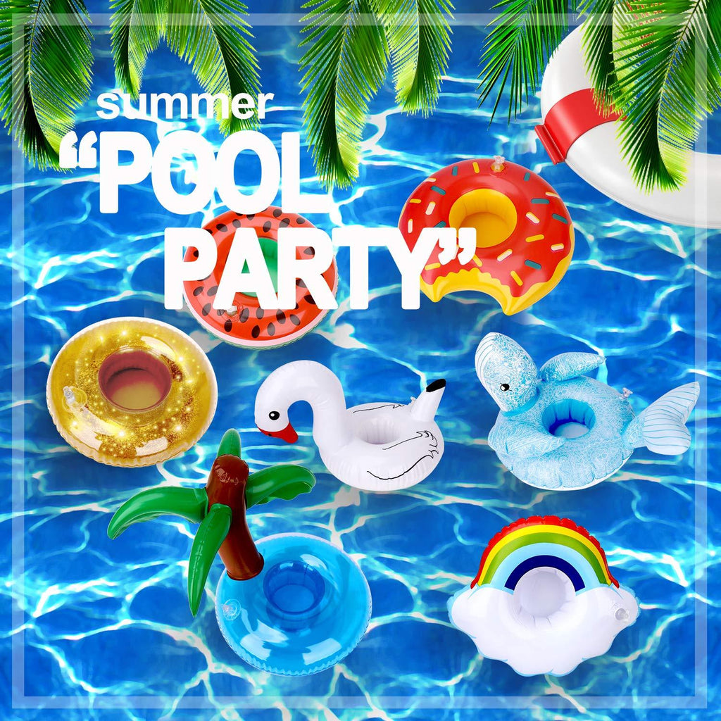 Inflatable Drink Holder 12 Pack Pool Drink Floats H4318