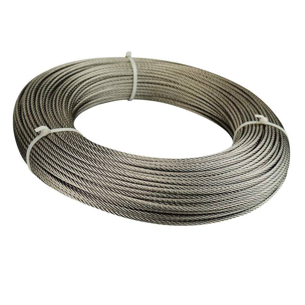 Stainless Steel Cable 1/8 inch T316 Marine Grade Wire Rope 7x7 Strands J54208