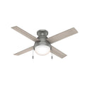 Matte Silver LED Indoor Ceiling Fan with Light Kit I612147