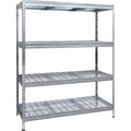 Galvanized Wire Deck Shelving, 4 Shelves, 880-Lb. Capacity per Shelf N169829