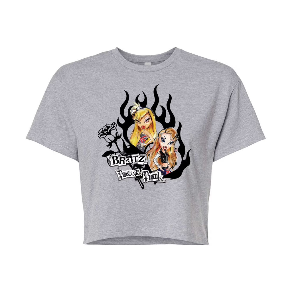 Juniors Cropped Cotton Blend T-Shirt O978