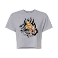 Juniors Cropped Cotton Blend T-Shirt O978