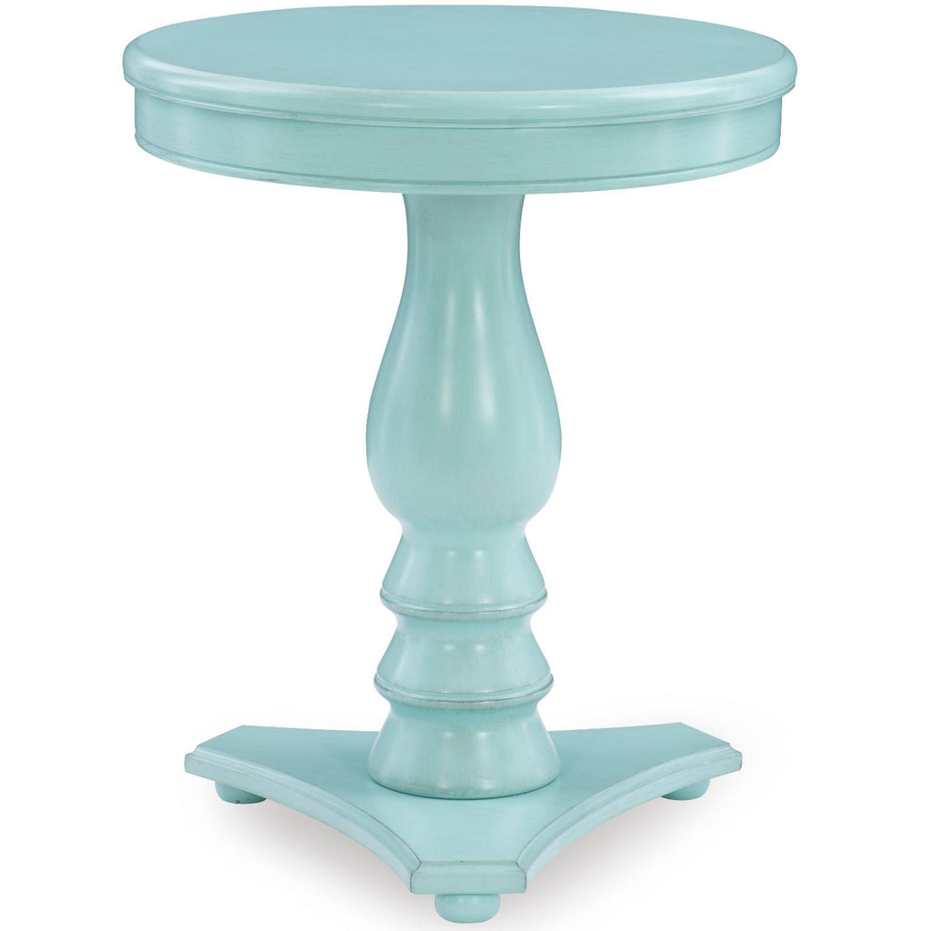 Teal Blue Round Accent Side Table O5764