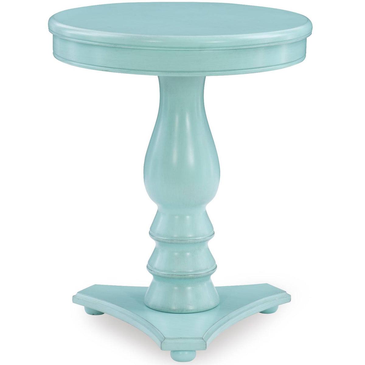 Teal Blue Round Accent Side Table O5764