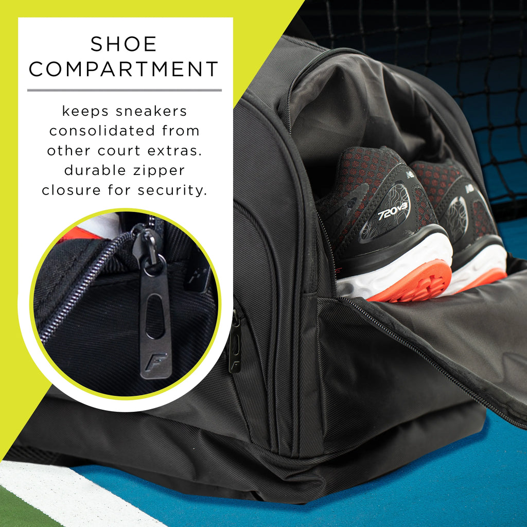 Black Hybrid Pickleball Backpack Duffle Bag Z261