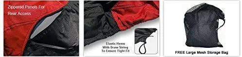 RED/Black Trailerable Jet Ski Cover with Trailer Straps and Storage Bag E63519