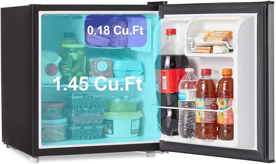 Compact Refrigerator, 1.7 Cu.Ft Single Door Fridge P674074