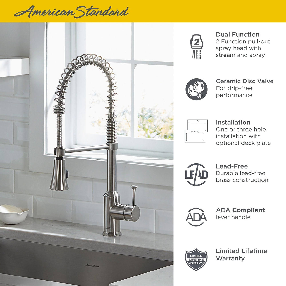 1-Handle Semi-Professional Kitchen Faucet K9463