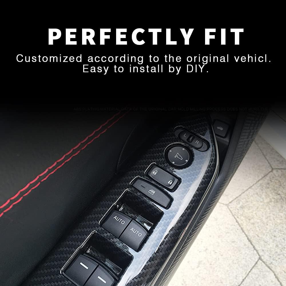 Carbon Fiber Print Armrest Panel Cover Trim for Civic Hatchback 2016-2020 K23506
