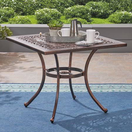 Shiny Copper Cast Aluminum Dining Table Q735