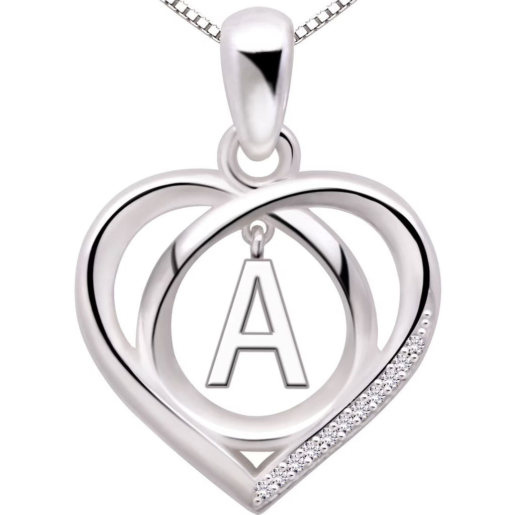 Sterling Silver Cubic Zirconia Pendant Necklace O75063