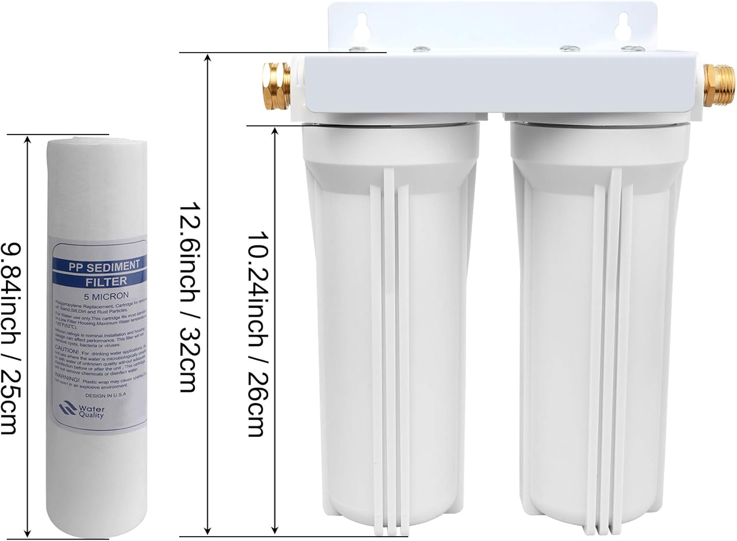 External RV Dual Water Filter System, Pack of 2 W909