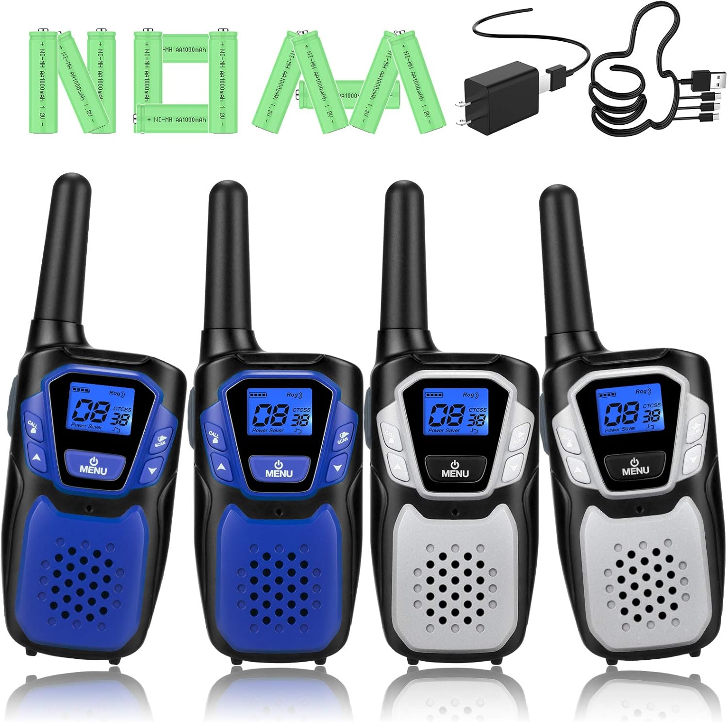 Rechargeable Walkie Talkies for Kids with Micro-USB Charger Z5938
