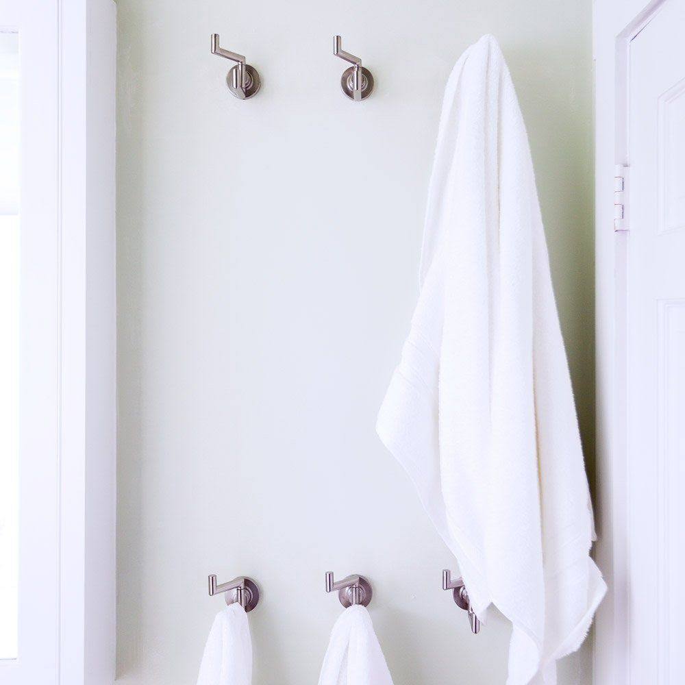 Brushed Nickel Double Robe Hook M966