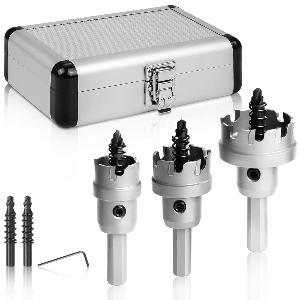 9 Piece Stainless Steel Carbide Hole Saw Kit with Molded Plastic Case C2409