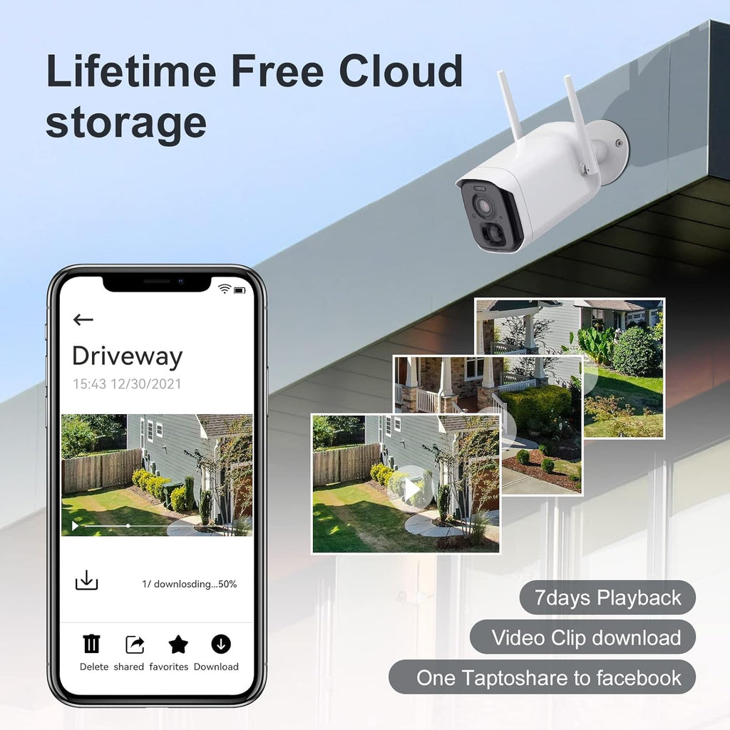 Wireless Outdoor Security Camera with Night Vision K778