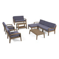 7-Seater Sectional Sofa Chat Set with Ottoman S363