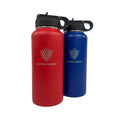 2 Pack 32 oz Stainless Steel Insulated Water Bottle with Straw and Standard Lid D431394