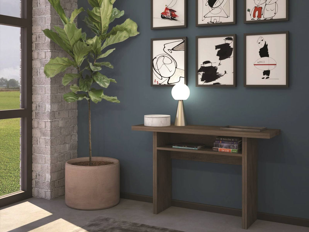 Dark Oak Wood Grain Console Table M5362