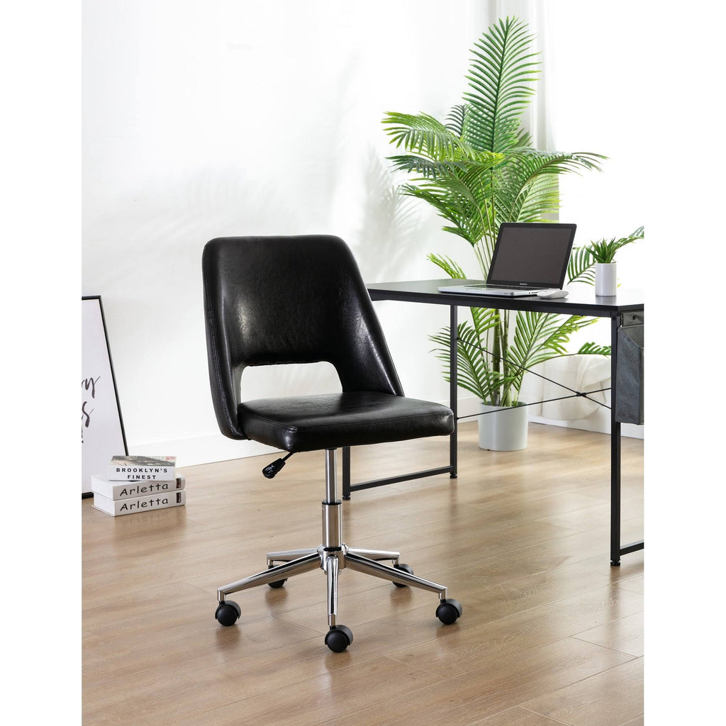 White Fabric Office Task Chair R1109