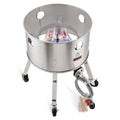 Stainless Steel Propane Burner Turkey Fryer with Wheels 200,000 BTU C9097
