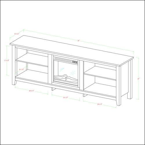 Fireplace TV Media Storage Stand R7139