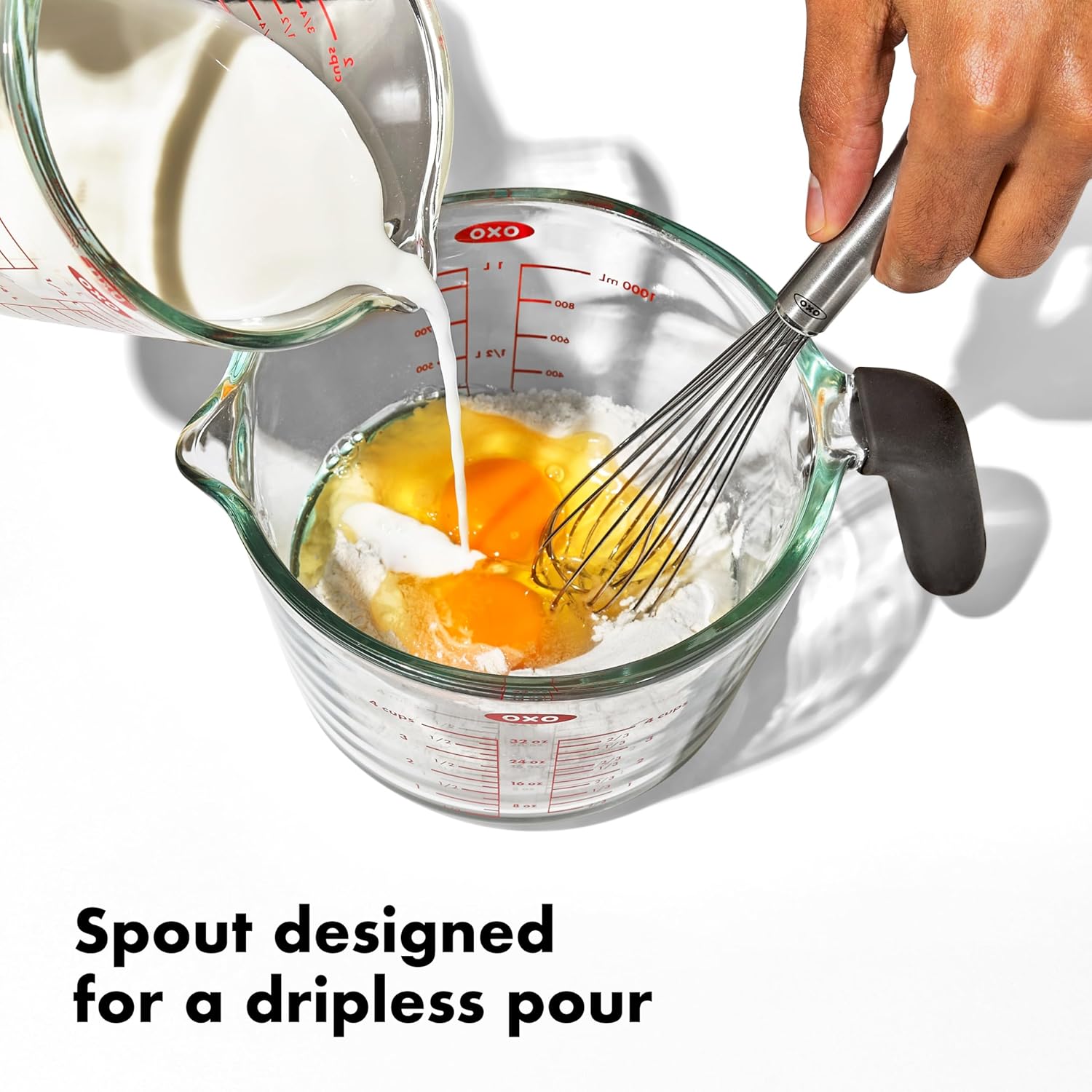 2 Cup Glass Measuring Cup With Lid W5771