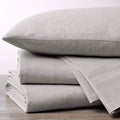 Pale Gray Heather Organic Flannel Fitted Sheet G767348