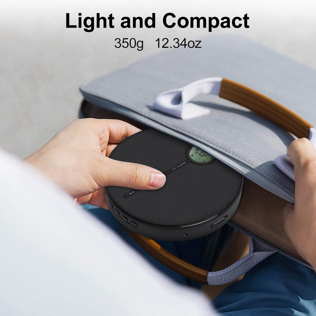 Rechargeable CD Player with Bluetooth, Black, Pack of 2 J969