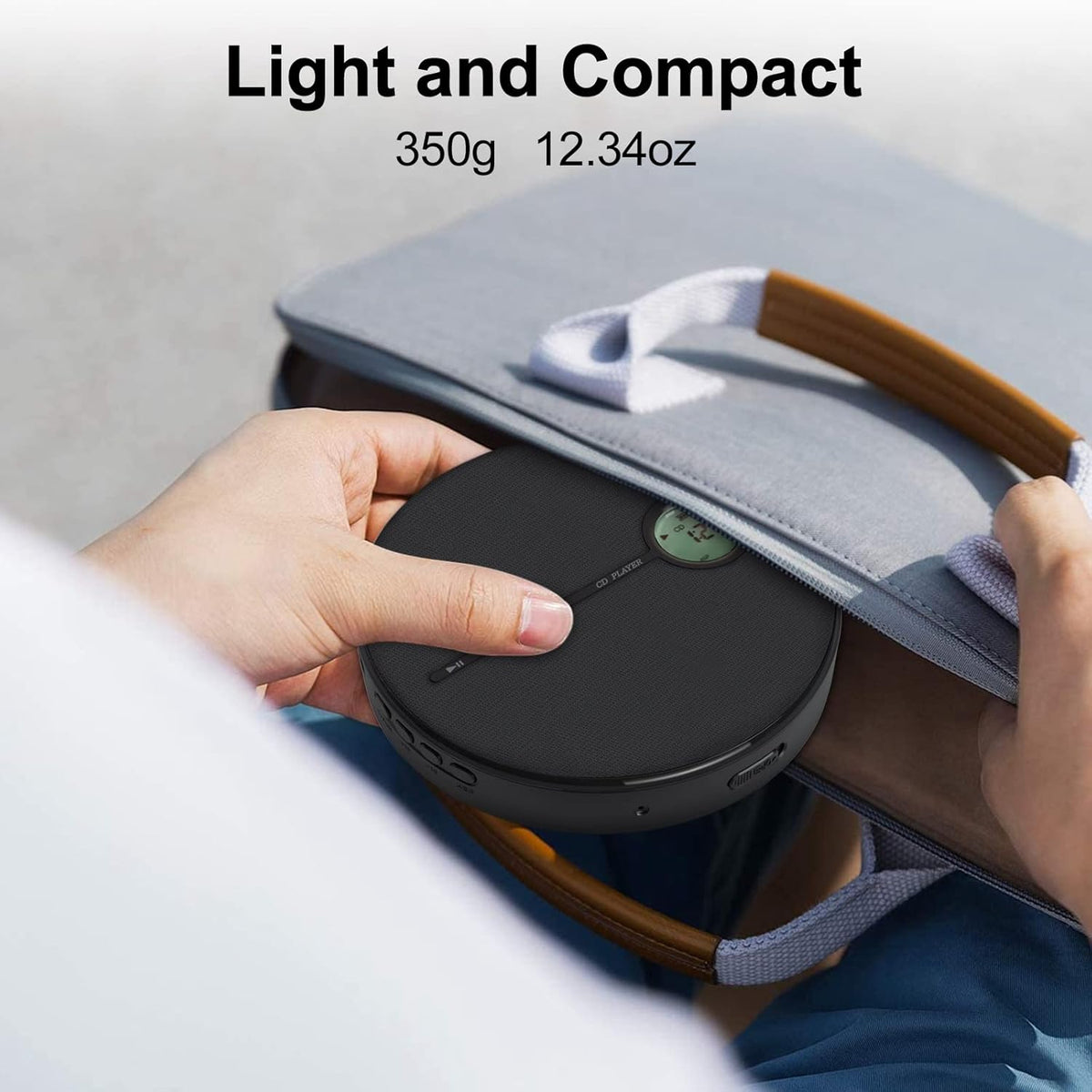 Rechargeable CD Player with Bluetooth, Black, Pack of 2 J969