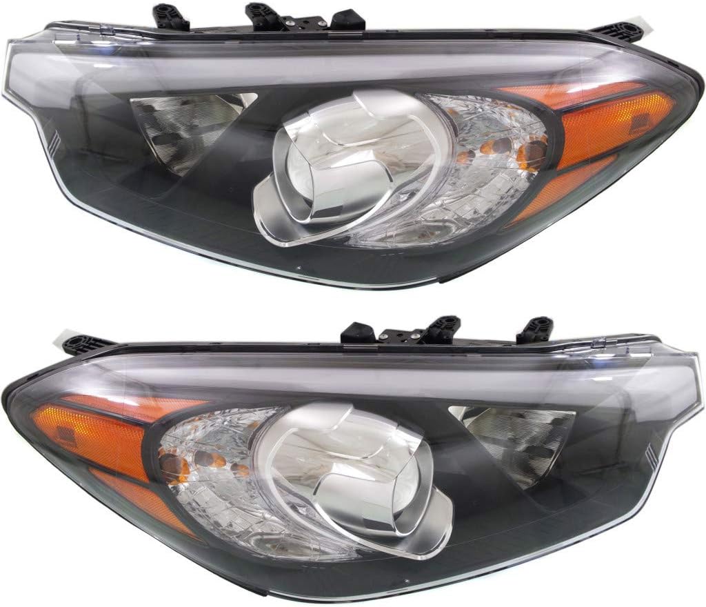 Halogen Headlight Assembly Pair for Kia Forte 2014 2015 2016 B6649