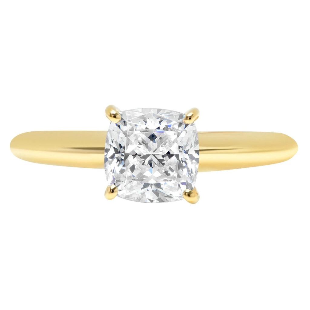 18K Yellow Gold Solitaire Engagement Ring size 3.5 Y593512