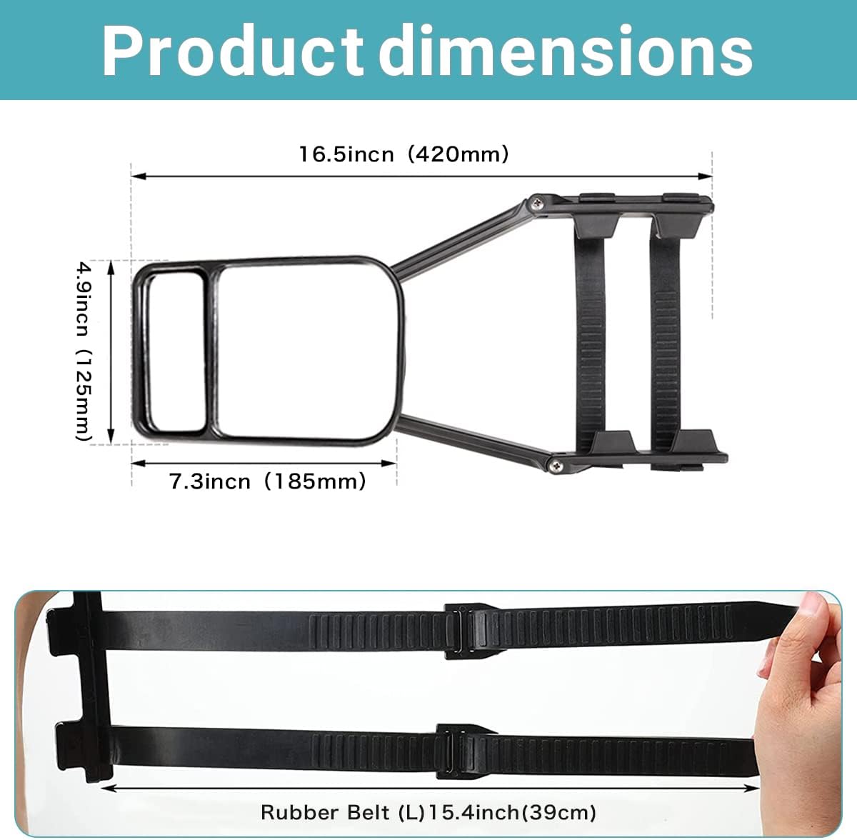 Clip On Towing Mirror Extensions, Dual Glass, Pack of 2 G226