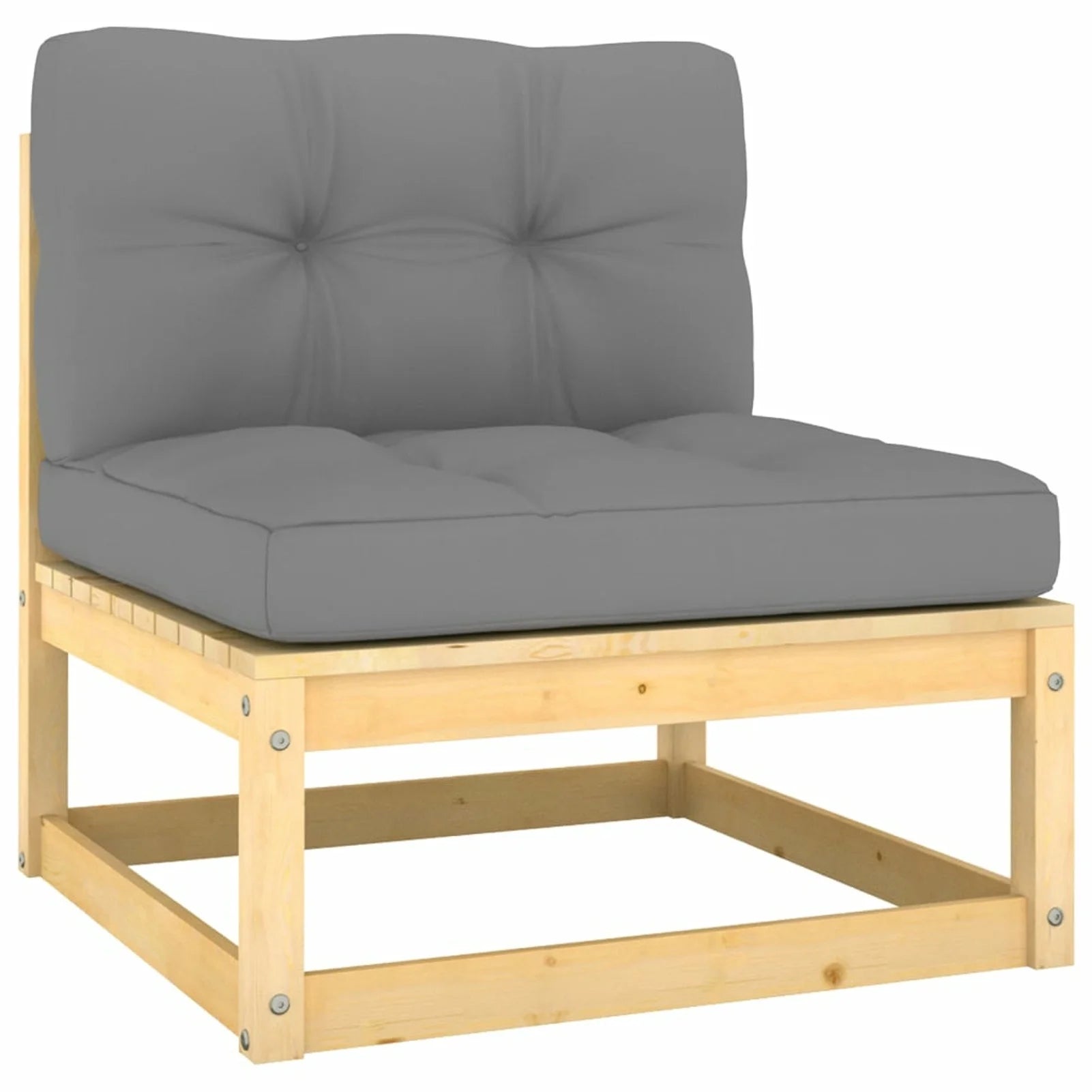 9 Piece Garden Set with Cushions Solid Pinewood Q77928