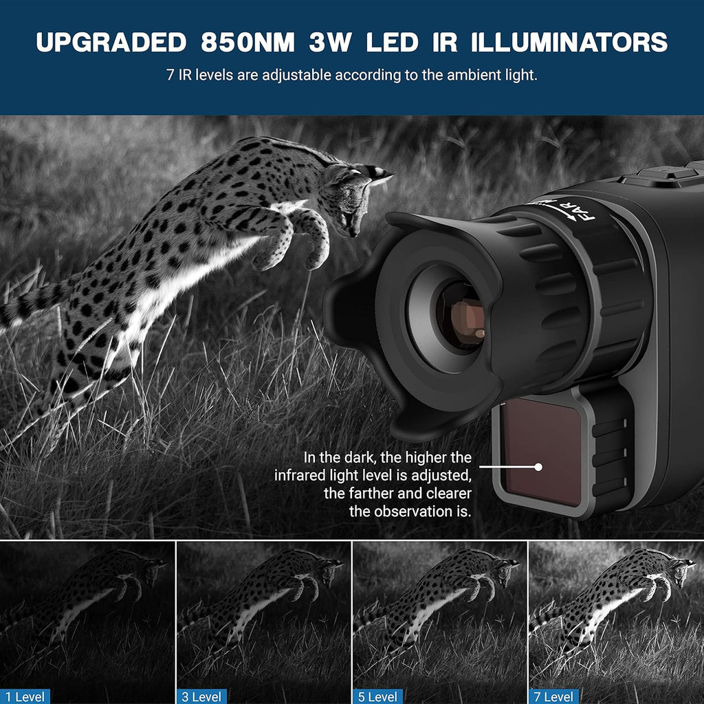 Night Vision Monocular 4X Infrared 960P with 32G TF Card Y444409