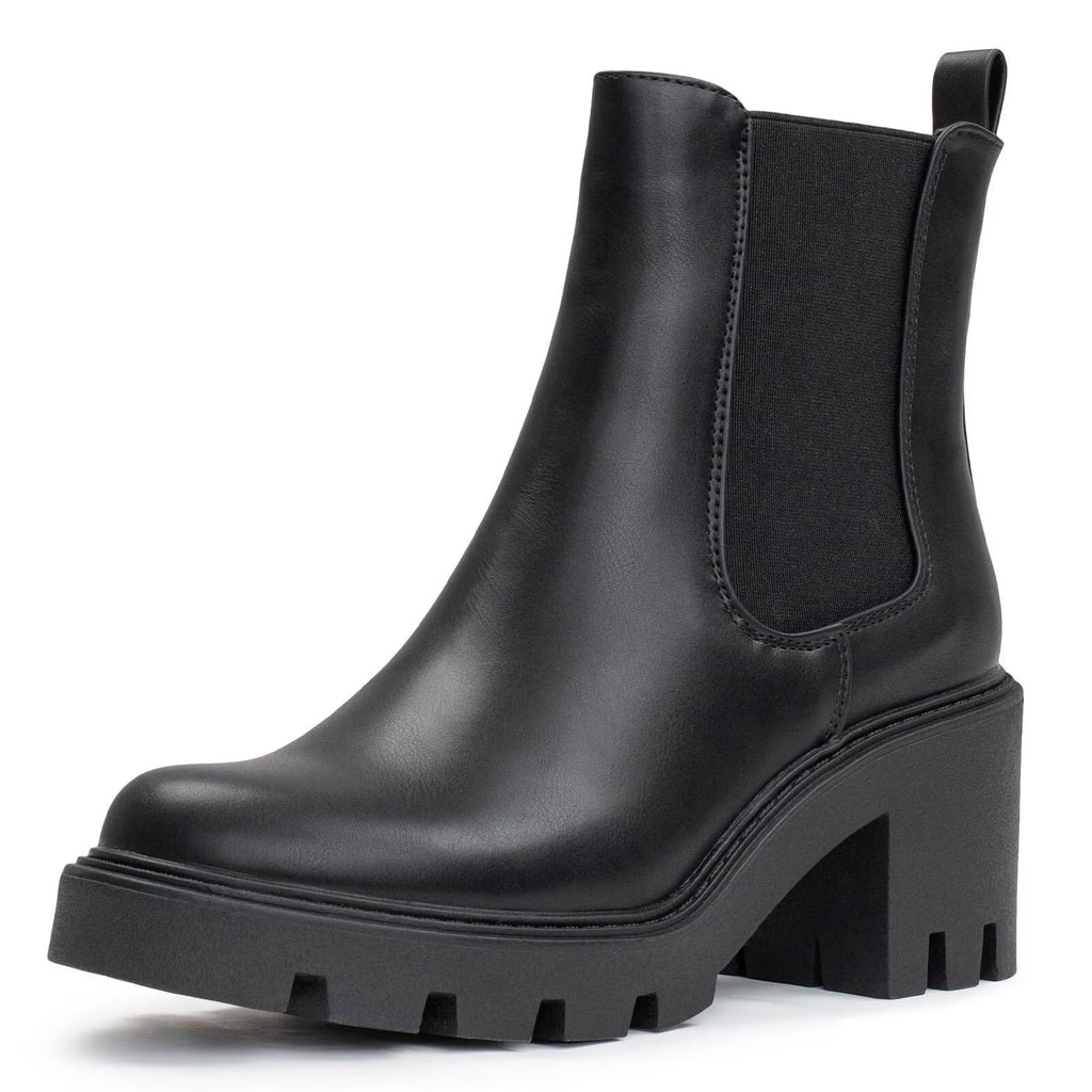 Black Chunky Platform Chelsea Boots O795697