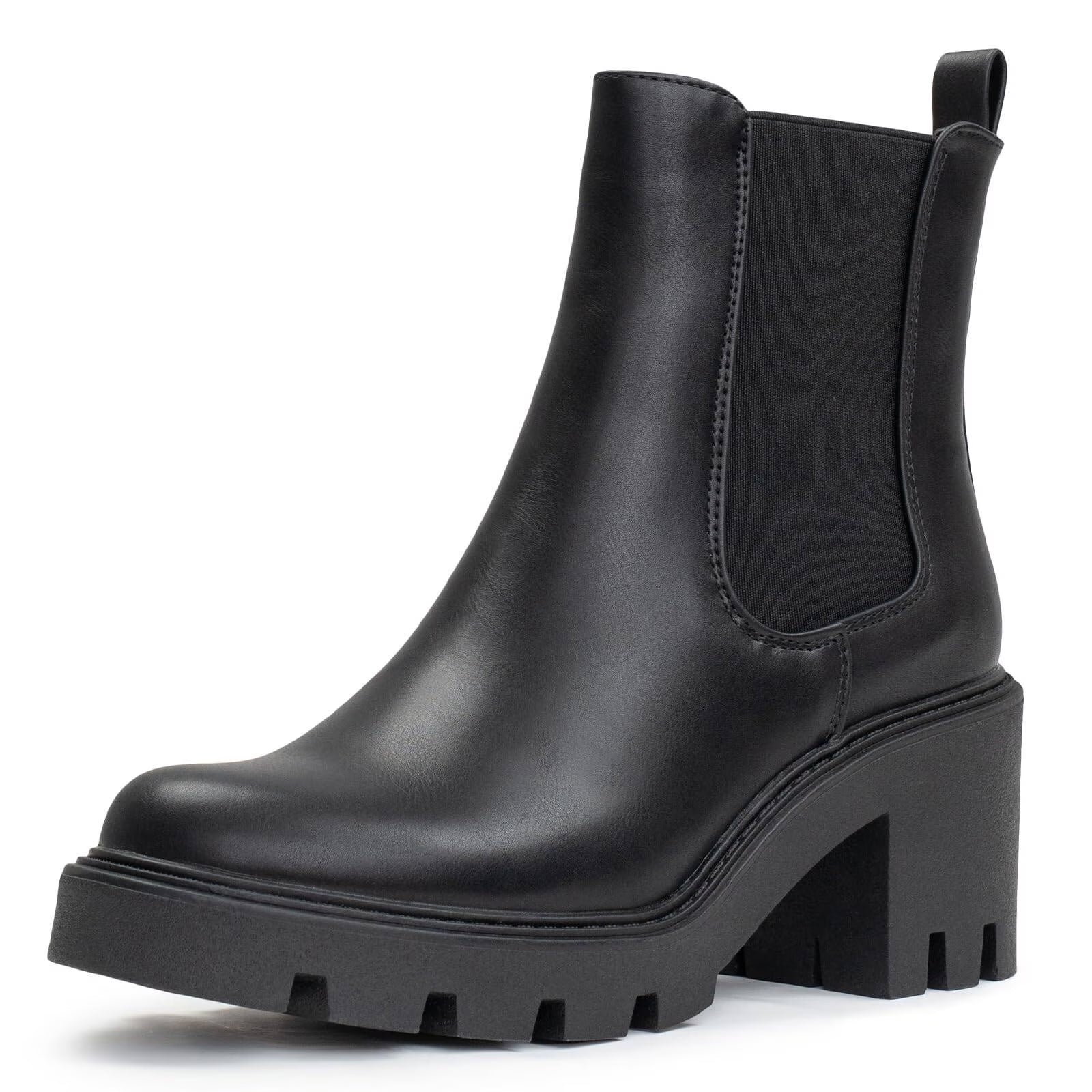 Black Chunky Platform Chelsea Boots O795697